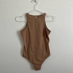 Skims Fits Everybody HIGH NECK BODYSUIT in Sienna